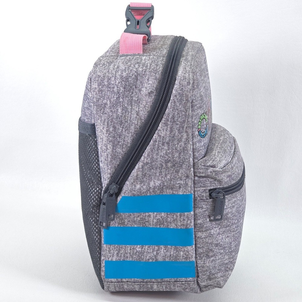adidas Santiago‎ 2 Insulated Lunch Bag Gray Three Stripe Brand Full Zip Colorful - Picture 2 of 16